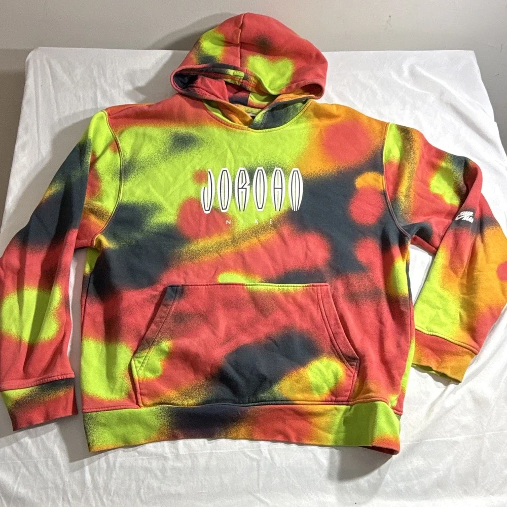 Jordan Jumpman MVP Nike Fleece Retro Pullover Hoodie Multicolor Mens L CV0053